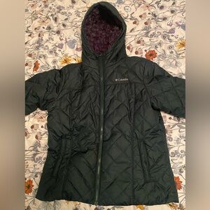 Hunter green fleece lined Columbia jacket - XL